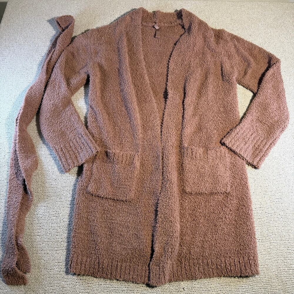 SKIMS Cozy Knit Short Robe Cardigan Bouquet Belted Pockets - S/M